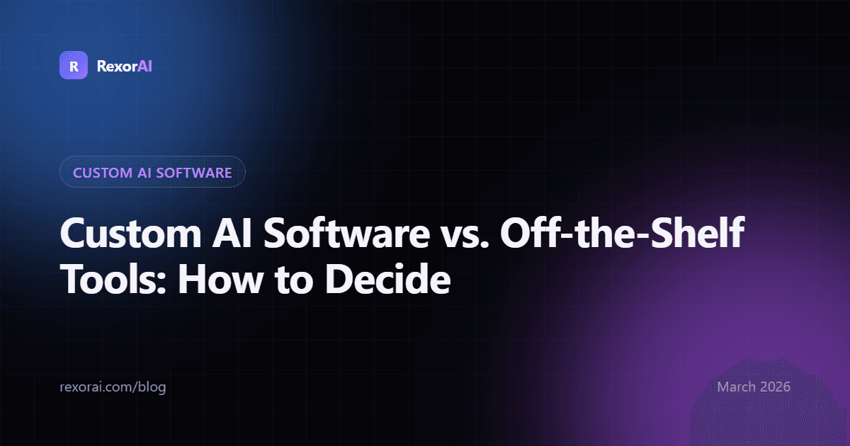 Custom AI Software vs. Off-the-Shelf Tools: How to Decide