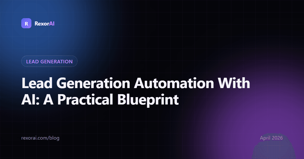 Lead Generation Automation With AI: A Practical Blueprint